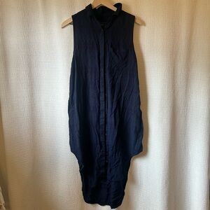 Rails Jordyn sleeveless button down long plaid blouse tunic size medium